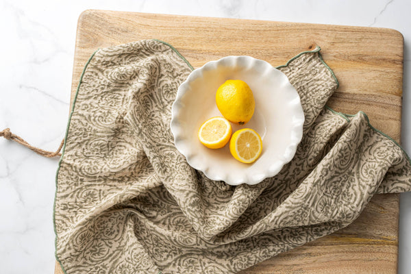 Aria Block Print Napkins S/4