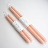 Beeswax Dipped Taper Candles | Pink Rose: 10"