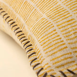 16x24 Dash & Dot Linen Pillow, Sunflower: Cover with Filler
