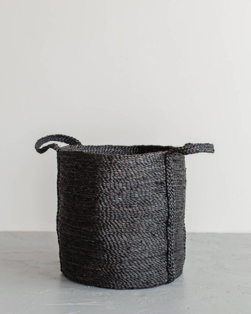 Round Laundry Basket, jute: Natural