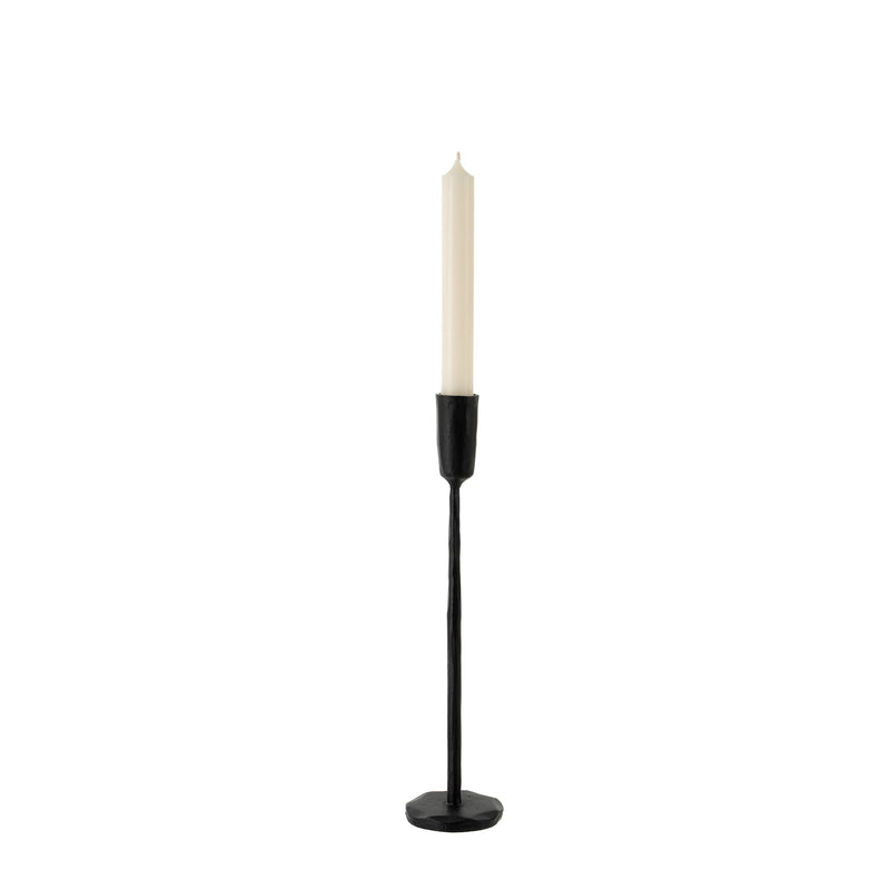 Luna Forged Candlestick | Black: Medium