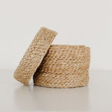 Handwoven Jute Round Coasters - Set of 8