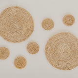 Handwoven Jute Round Placemats - Set of 8