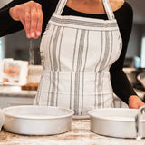 Natural Cotton Ticking Stripe Apron