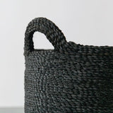 Oval Jute Baskets - Charcoal