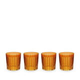 Prism Double Old Fashioned Glasses - Amber (Set of 4)