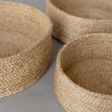 Round Low Jute Baskets Trio