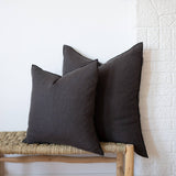 Charcoal Pillow w/ Down Insert - Charcoal: 24"x24"