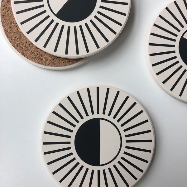 RAYS Ceramic Coasters: Set/4