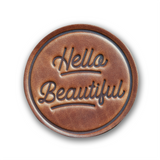 Hello Beautiful Leather Coasters: Set/2