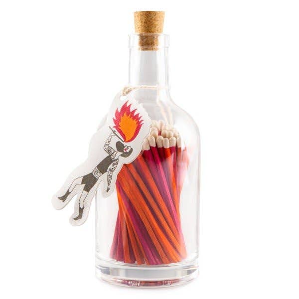 Fire Breather Glass Bottle Matches