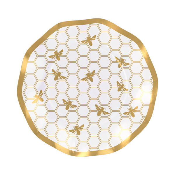 Paper Salad Plate - Honeybee / 8pk