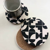 SHAPES Ceramic Coasters: Set/4
